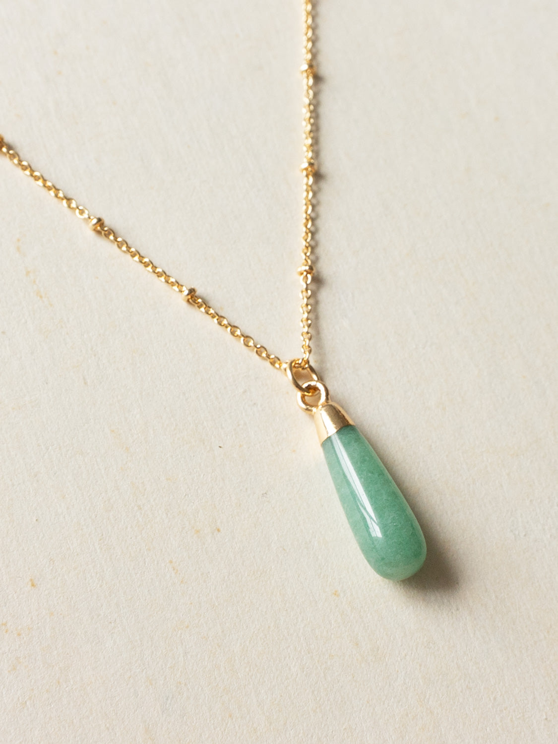 Flow Stone Necklace - Green Aventurine