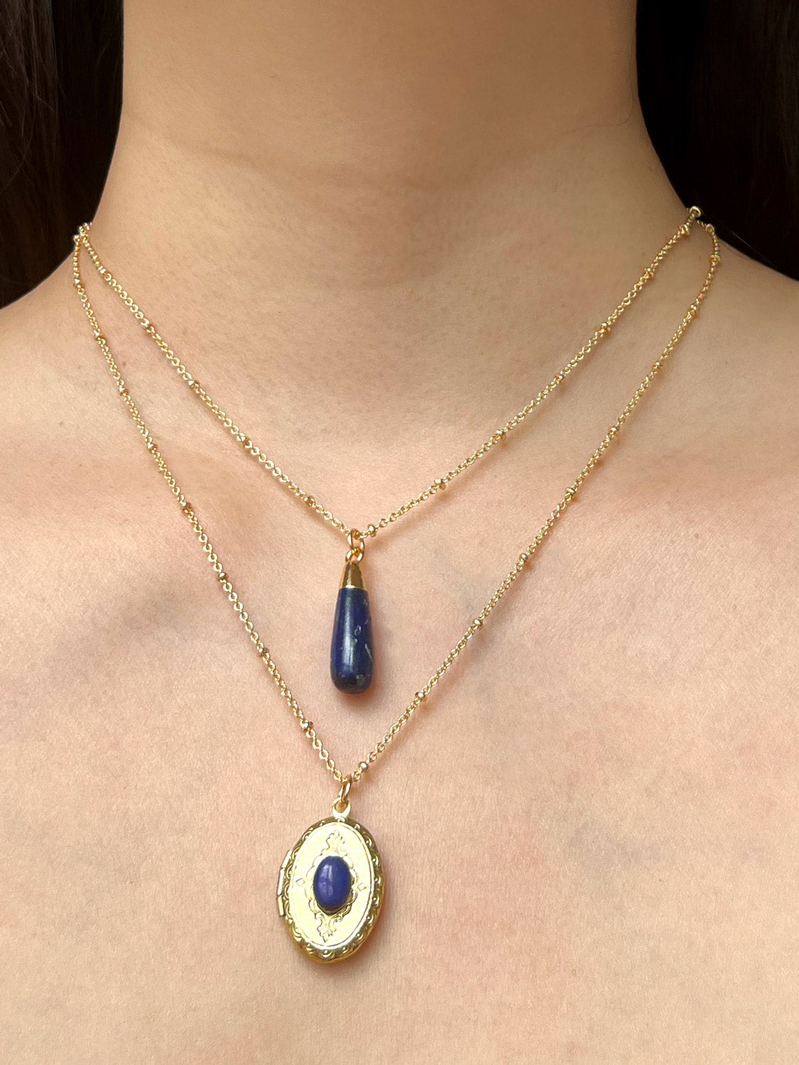Flow Stone Necklace - Lapis Lazuli