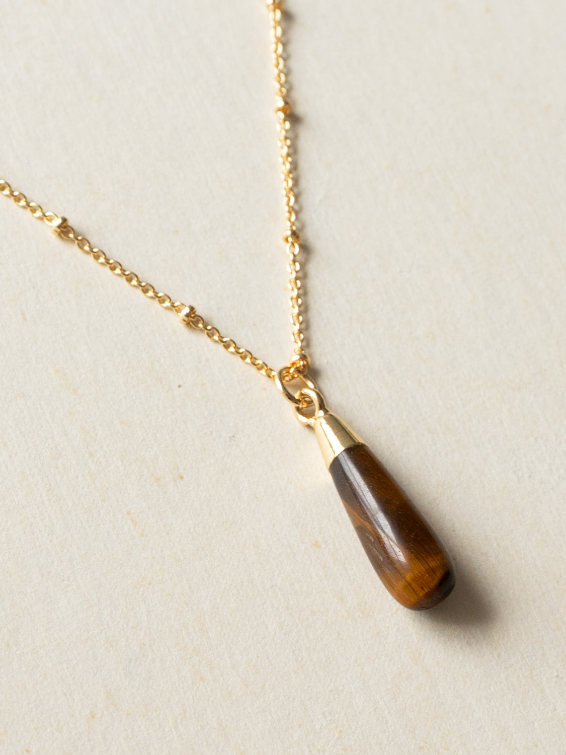 Flow Stone Necklace - Tiger Eye