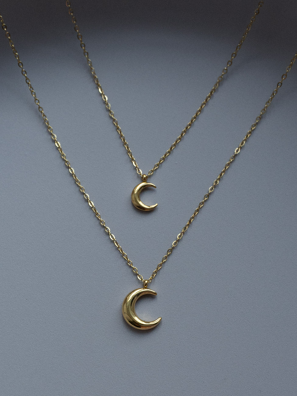 Gold Crescent Necklace - Petite