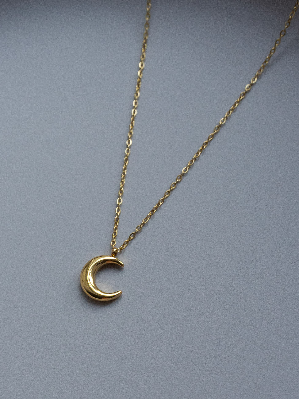 Gold Crescent Necklace   Regular1