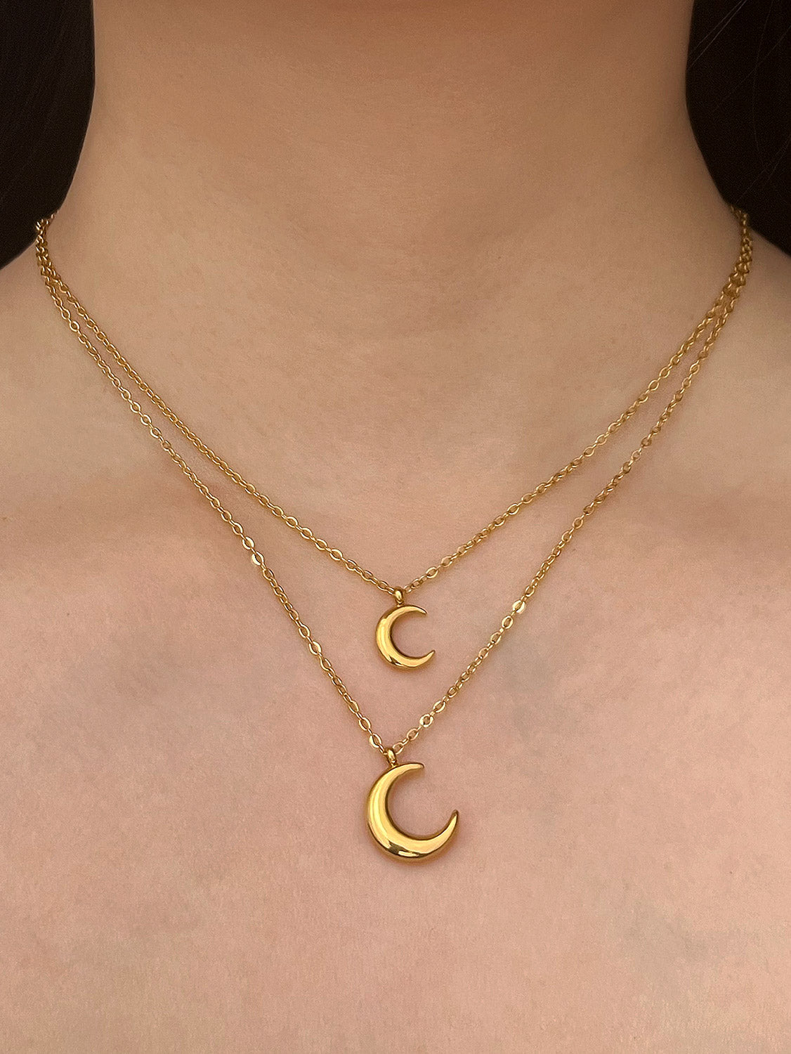Gold Crescent Necklace
