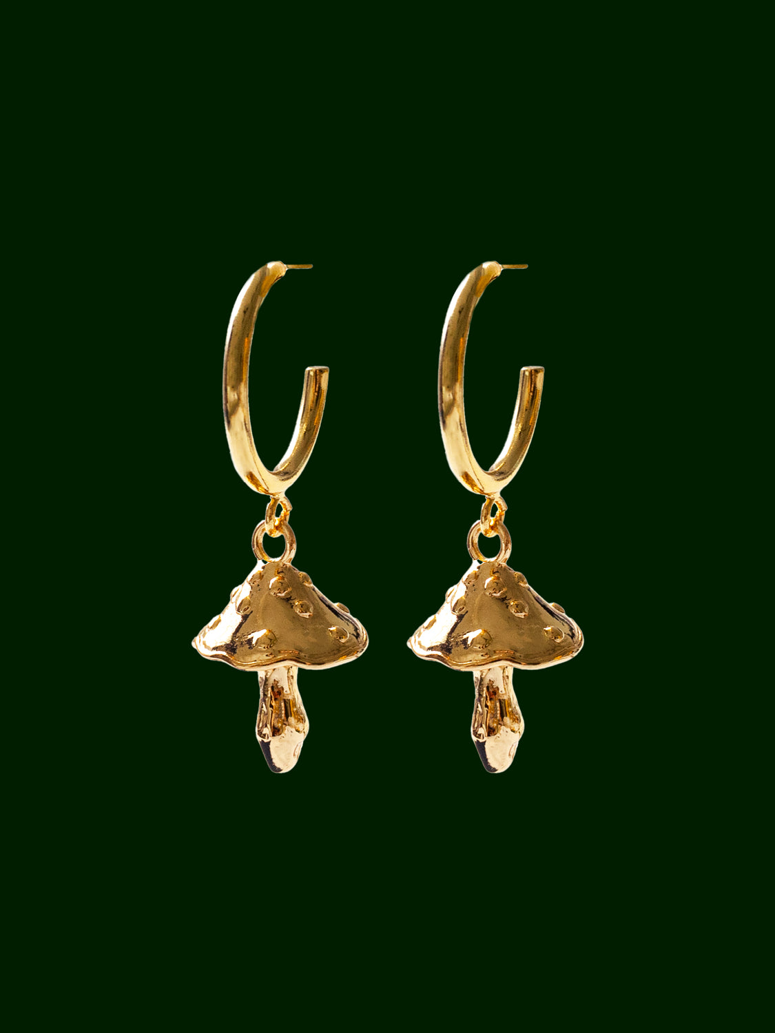 Gold Mushroom Hoops1