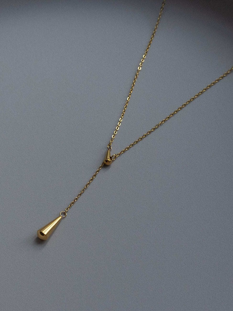 Gold Raindrop Necklace