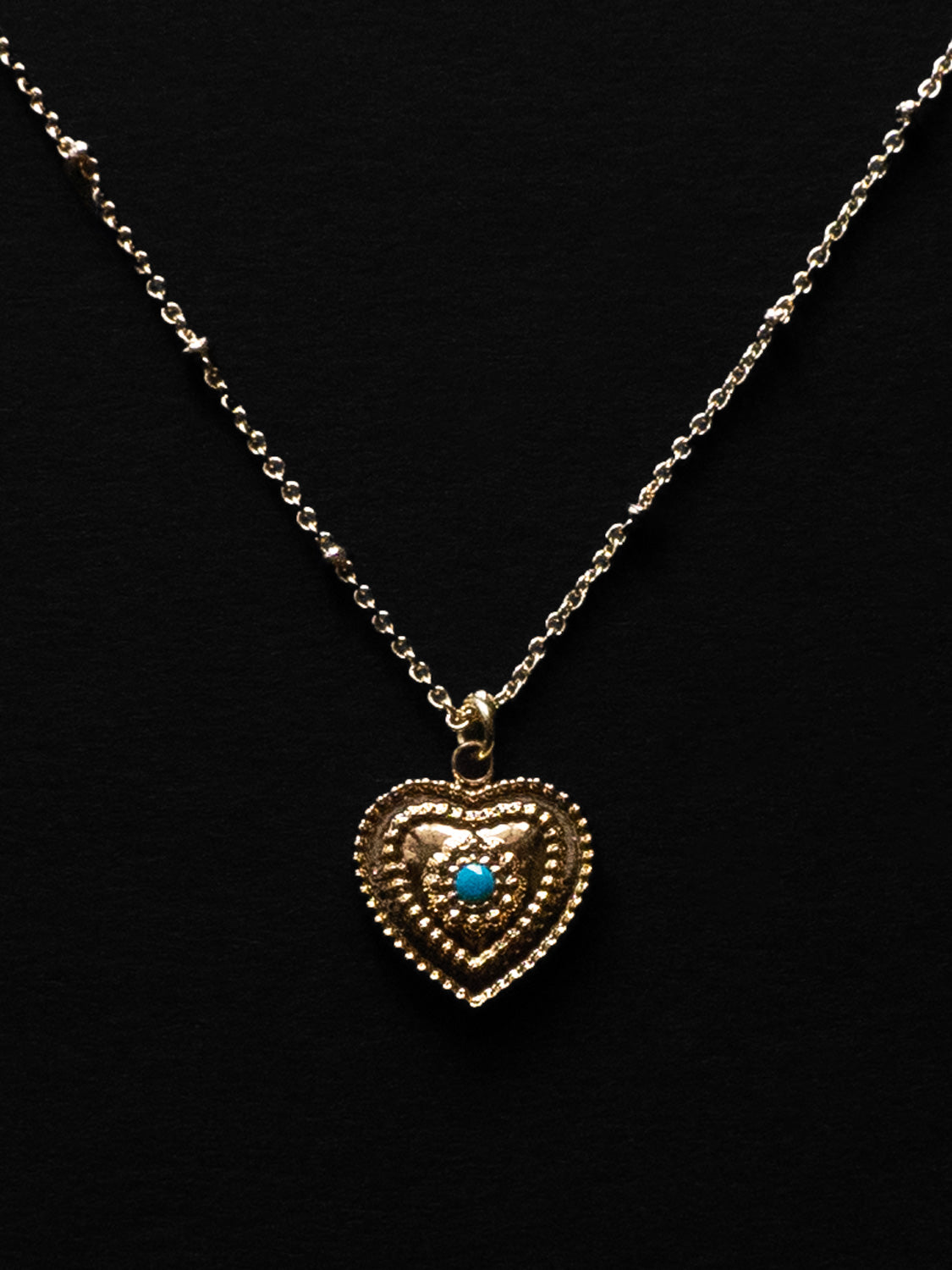 Heart of Stone Necklace - Blue