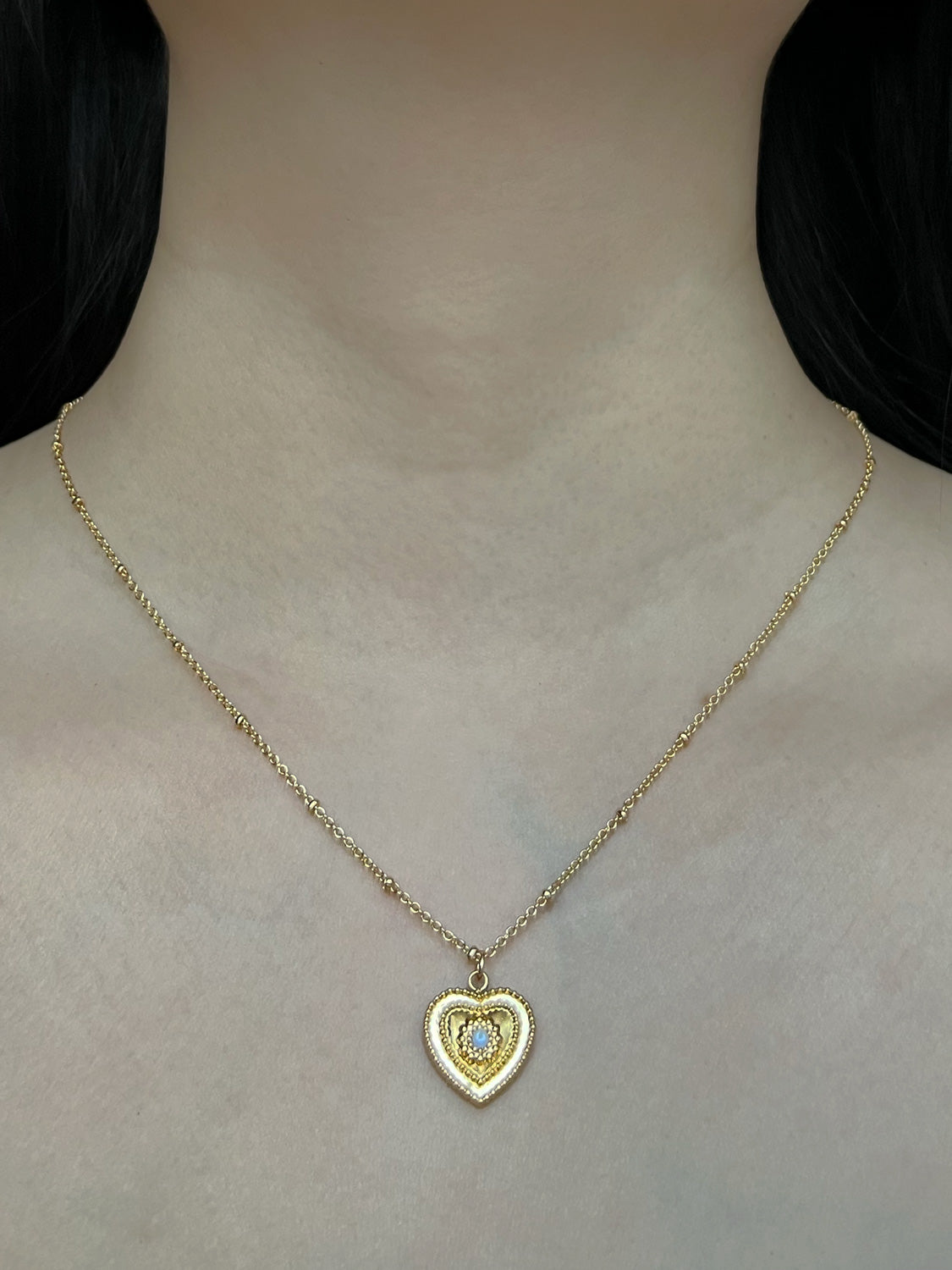 Heart of Stone Necklace - White