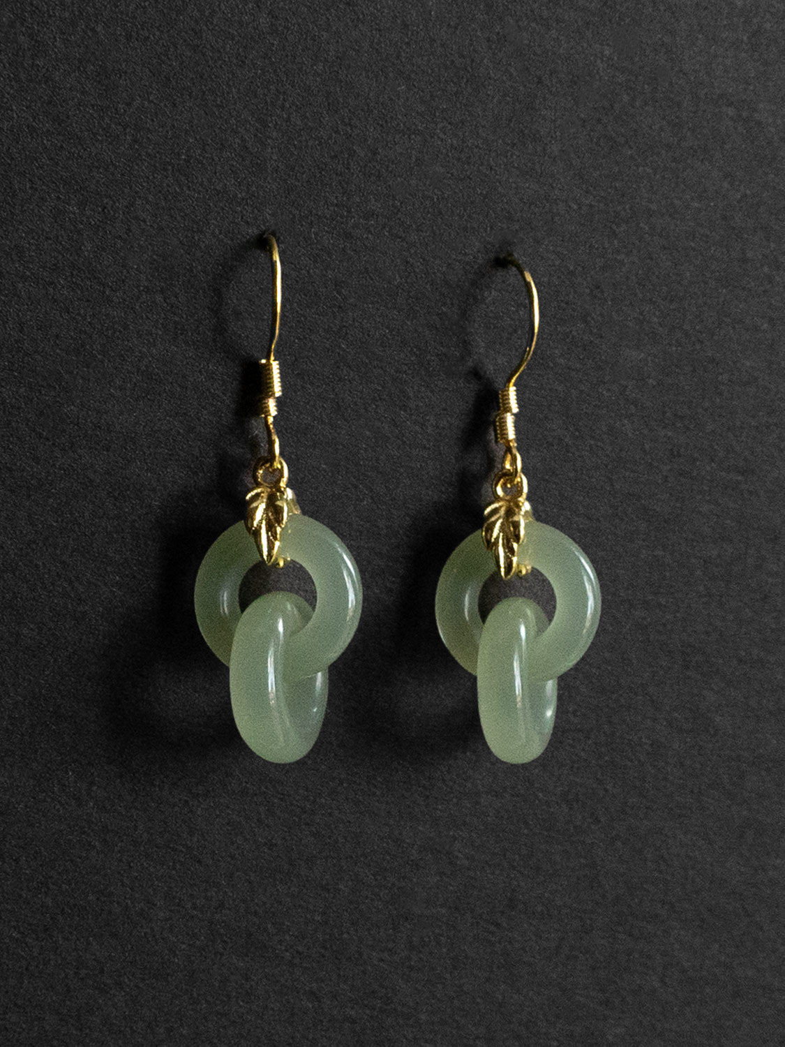 Intertwined Jade Donuts Earrings