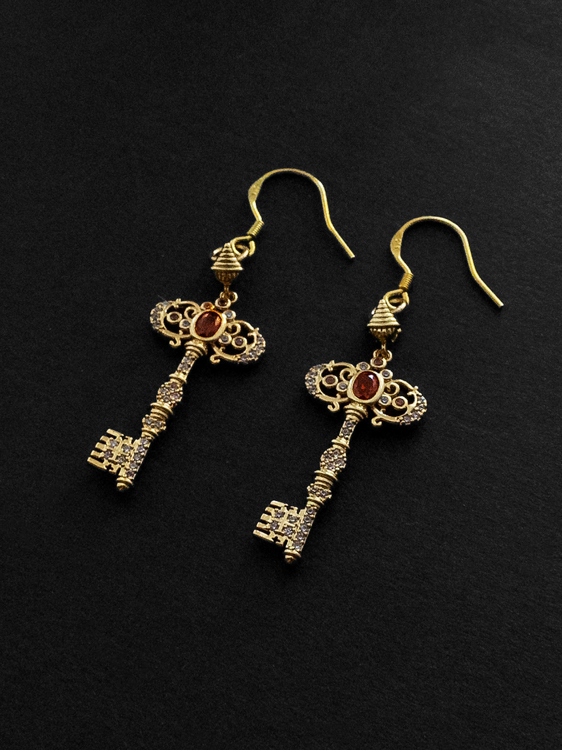 Intricate Key Earrings