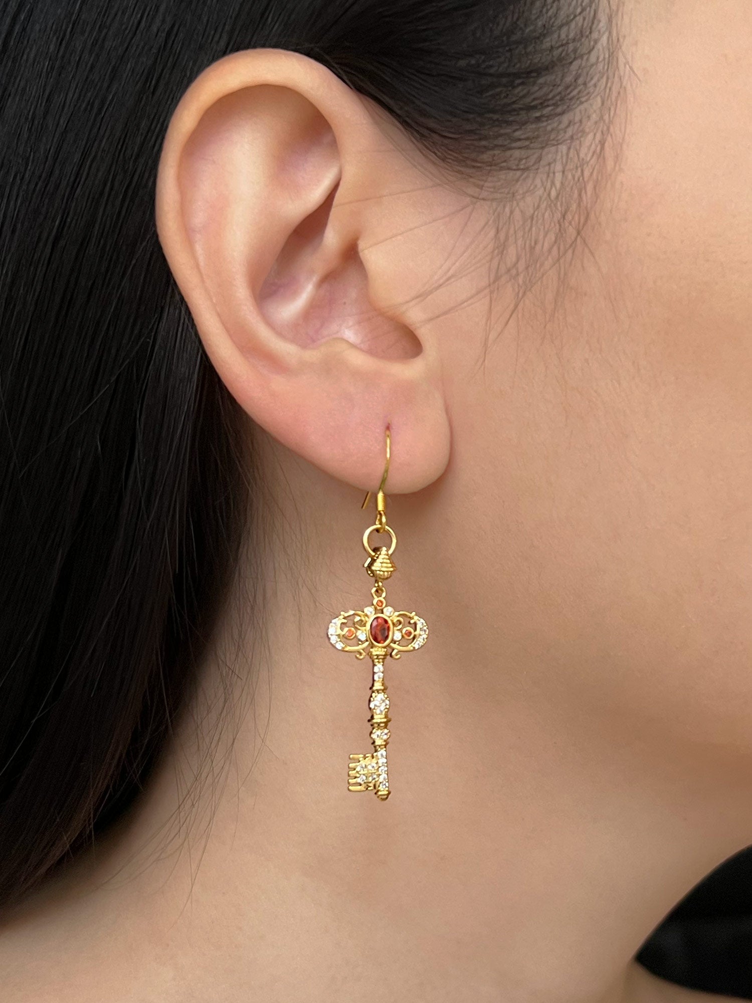 Intricate Key Earrings