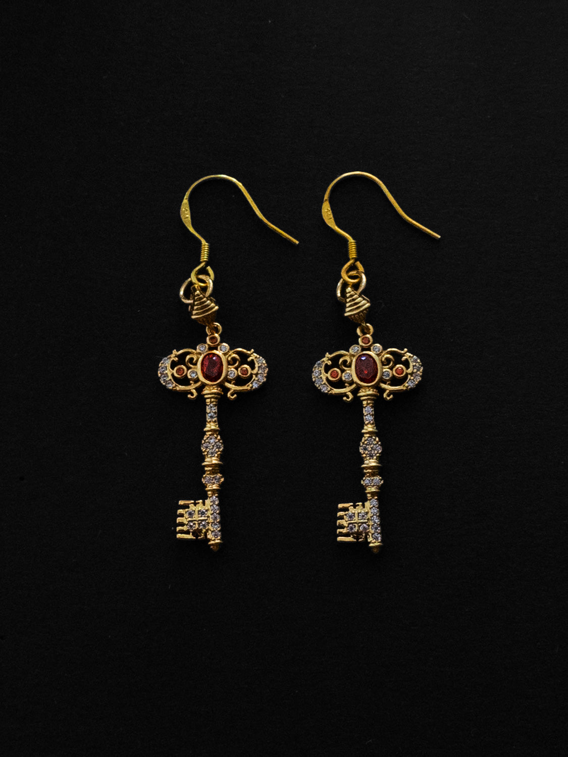 Intricate Key Earrings