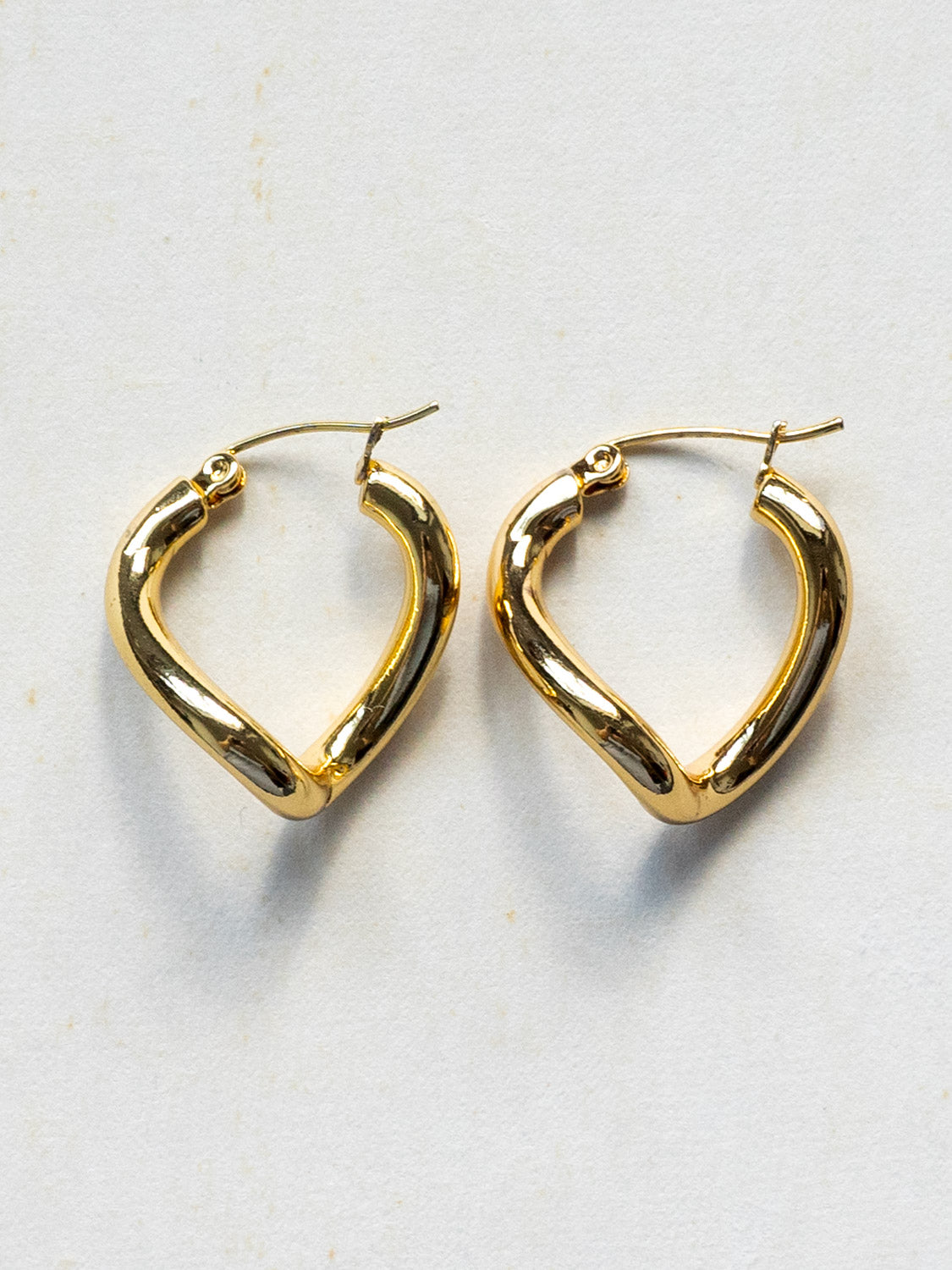 Irregular Hoops   Stainless Steel  Gold1