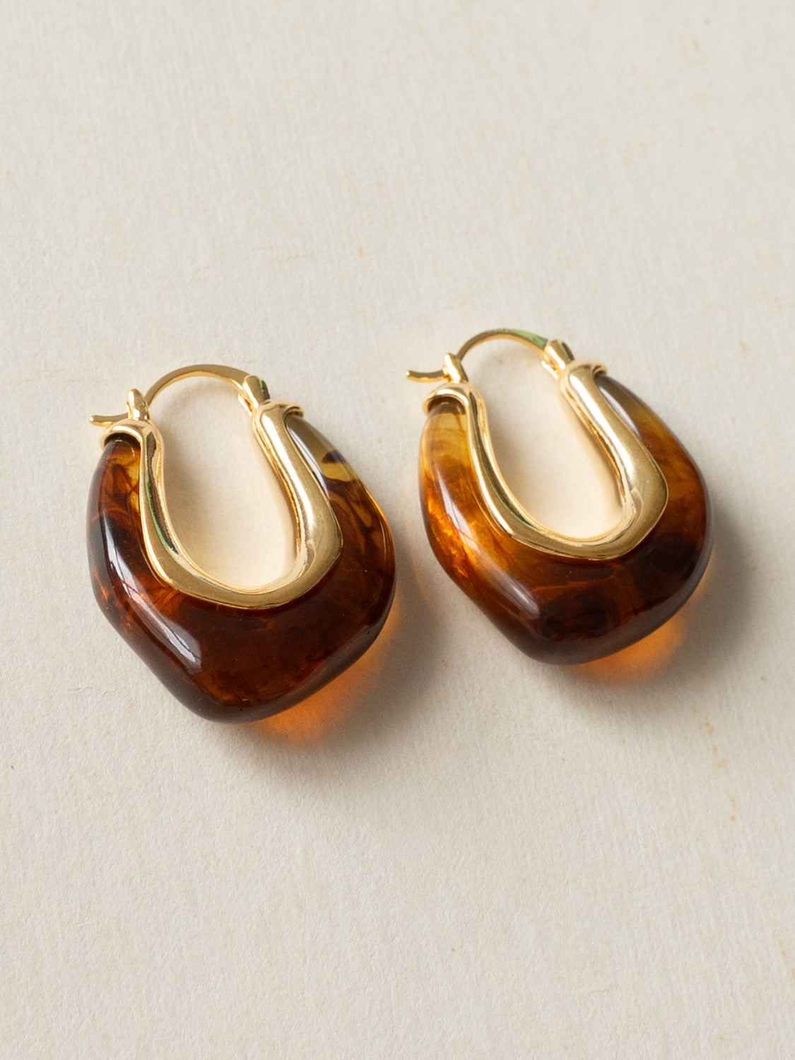 Irregular Resin Hoops - Brown