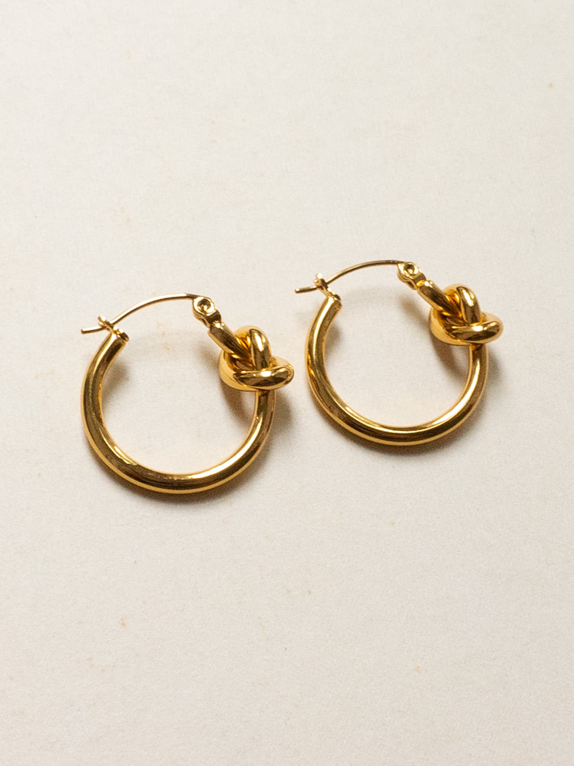 Knot Hoops   Stainless Steel  Gold