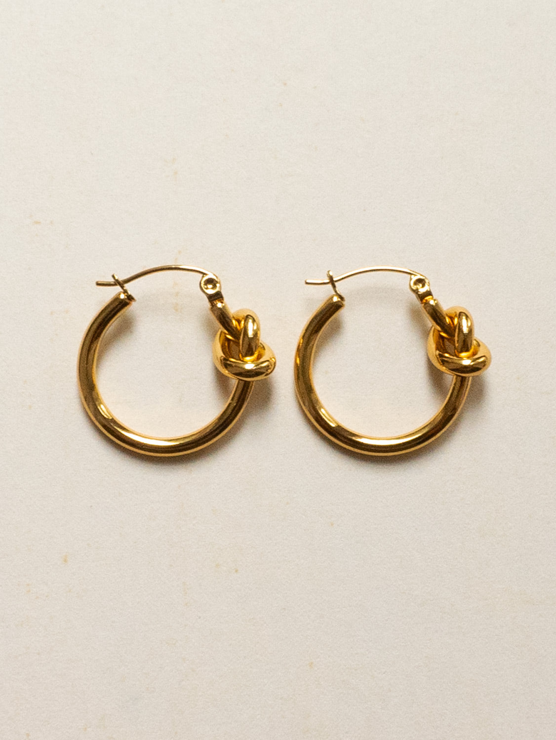 Knot Hoops - Stainless Steel, Gold