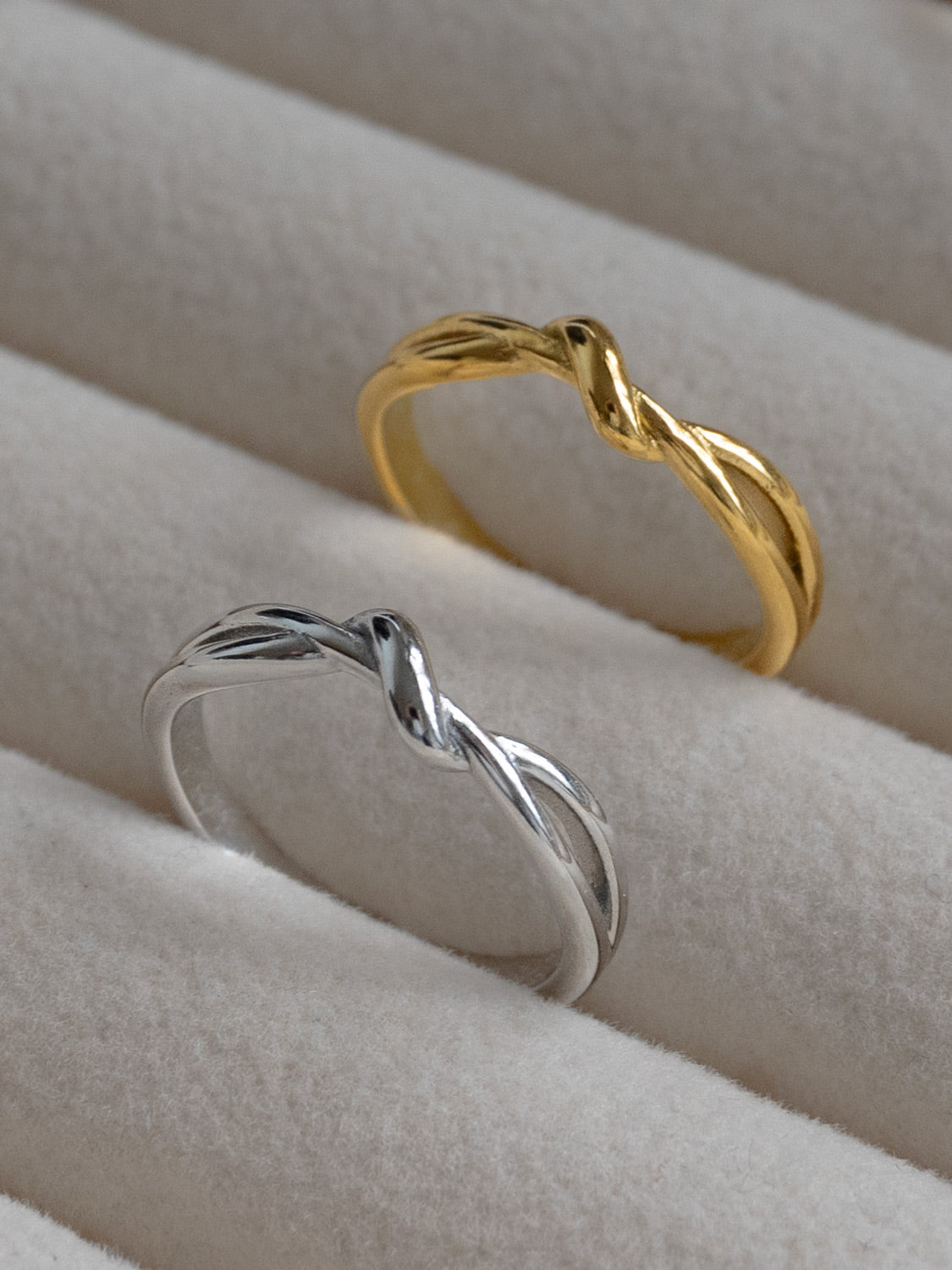 Knot Ring, Stainless Steel - Silver