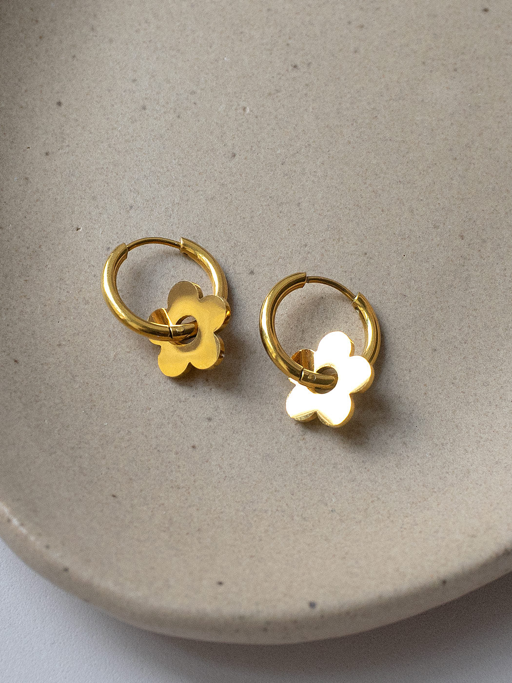 Little Hoops  Stainless Steel   Flower5