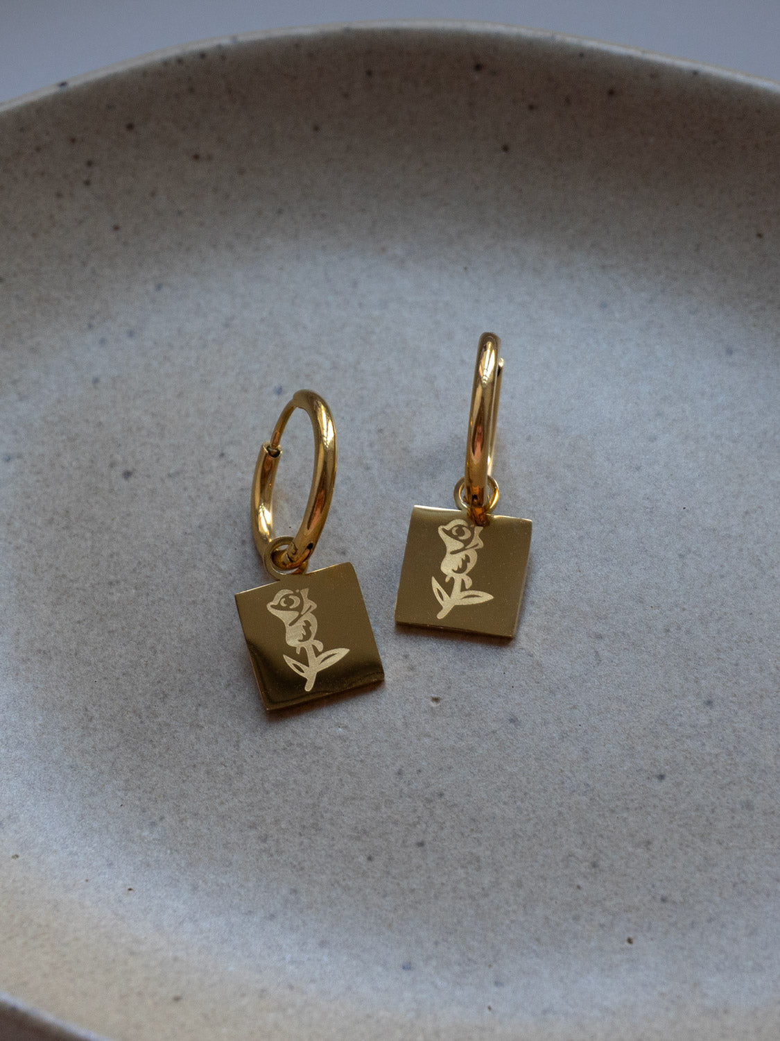 Little Hoops, Stainless Steel - Rose