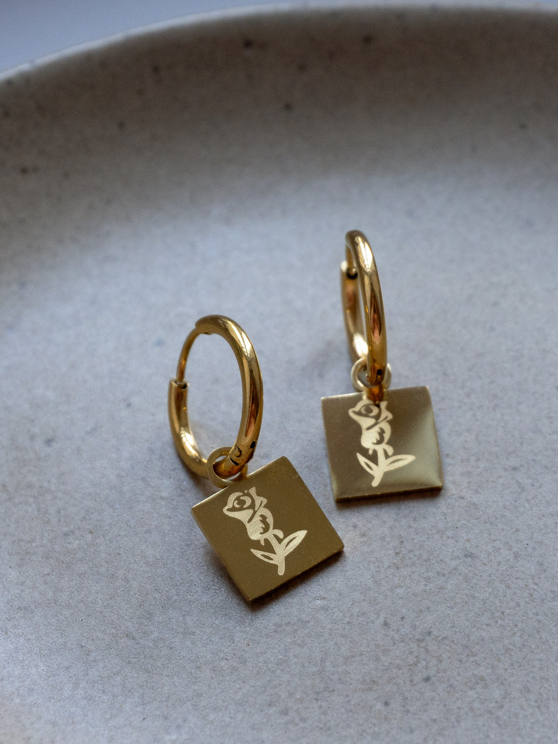 Little Hoops, Stainless Steel - Rose