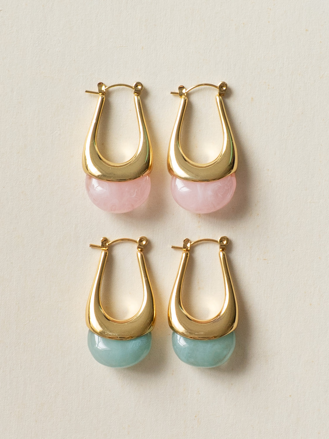 Lucid Dreams Hoops   Blue Pink Stone