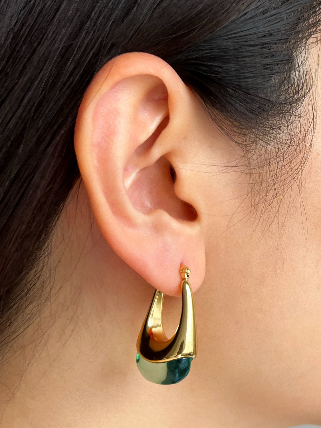 Lucid Dreams Hoops - Clear Mint