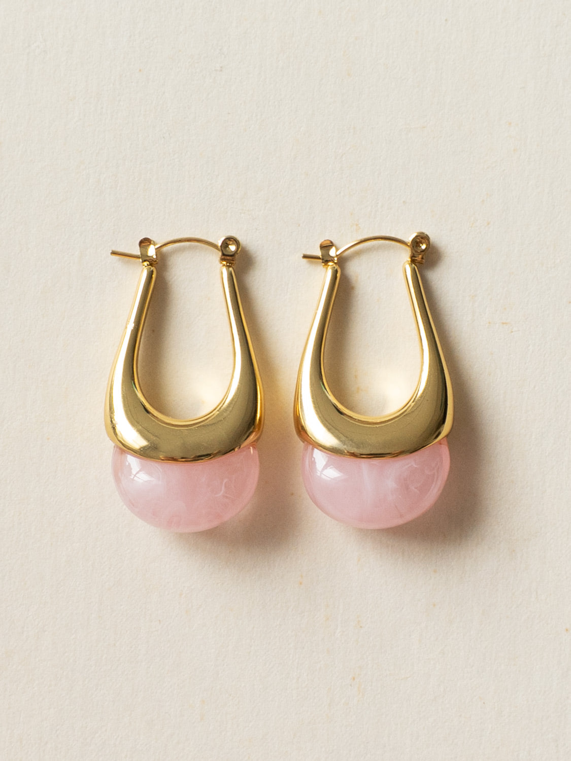 Lucid Dreams Hoops   Pink Stone