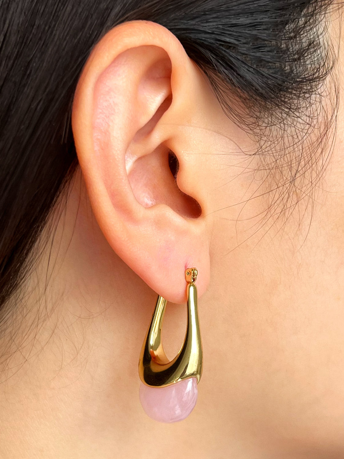 Lucid Dreams Hoops - Pink Resin