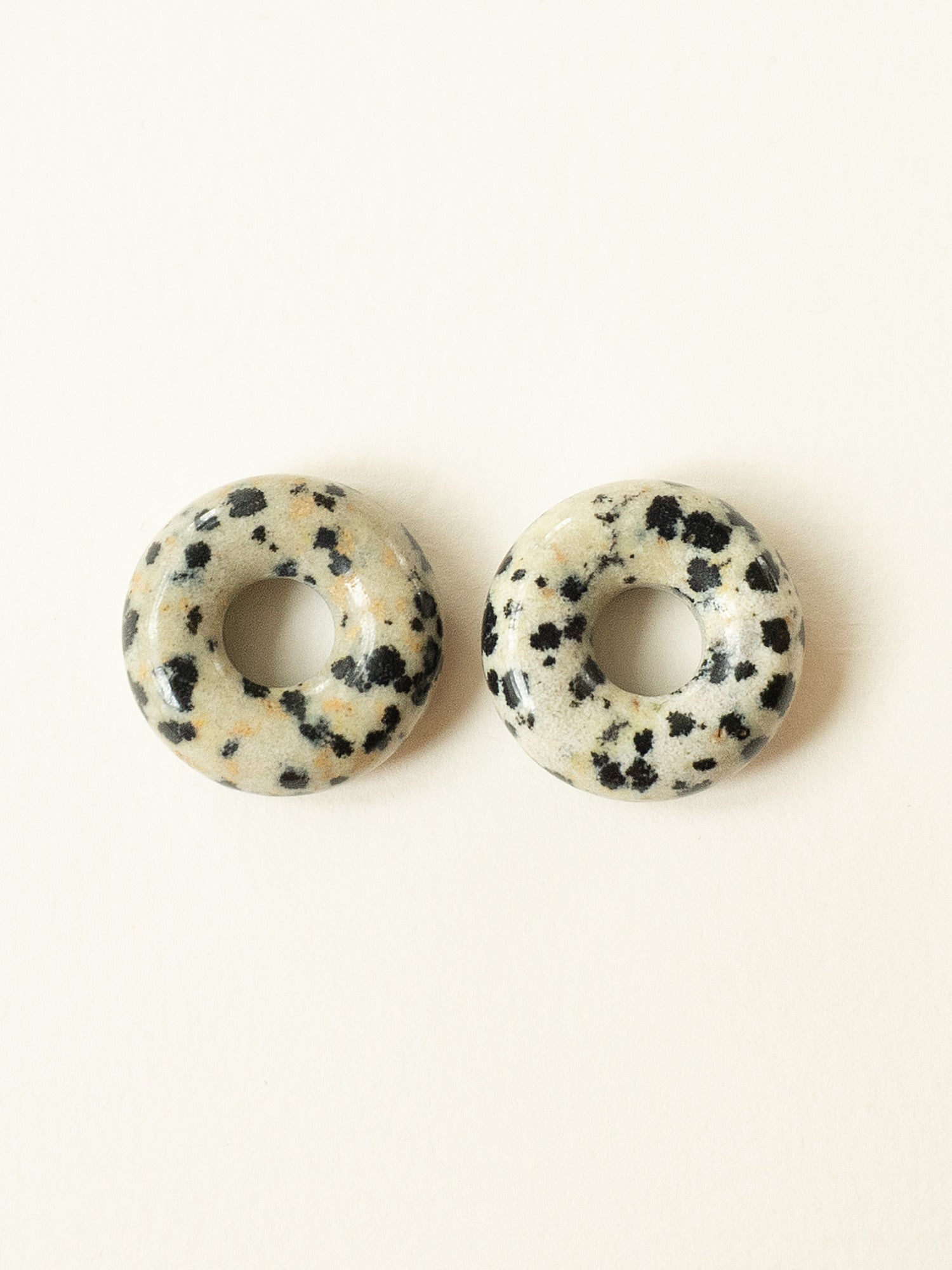 Mini Donut Hoops, Silver - Polka Dot