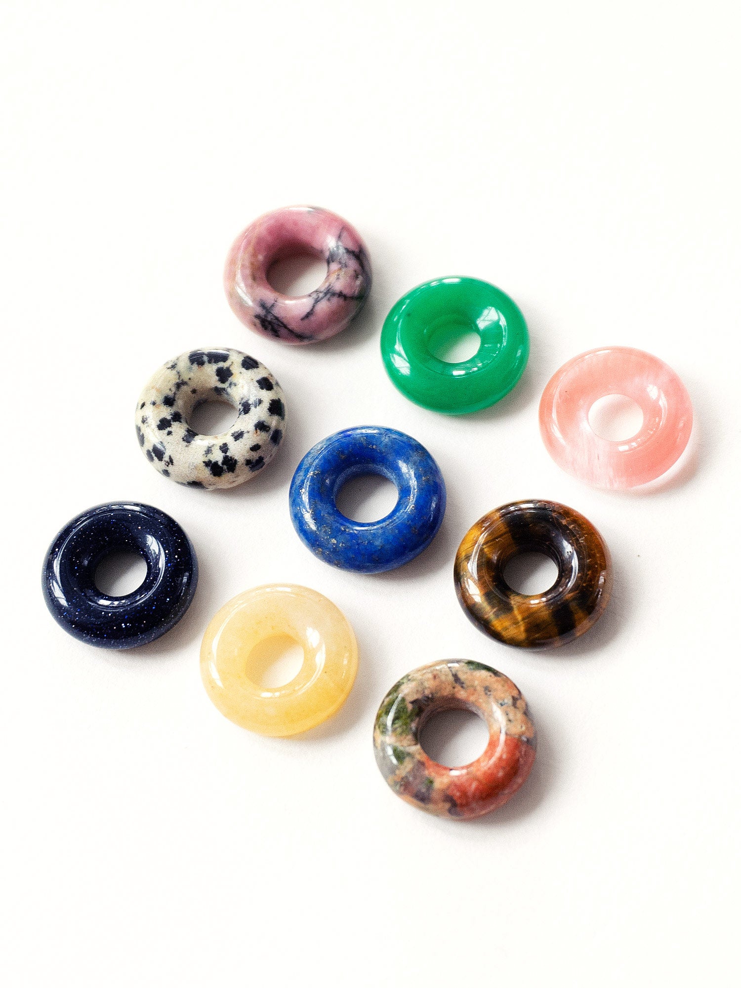 Mini Donut Hoops, Silver - Polka Dot