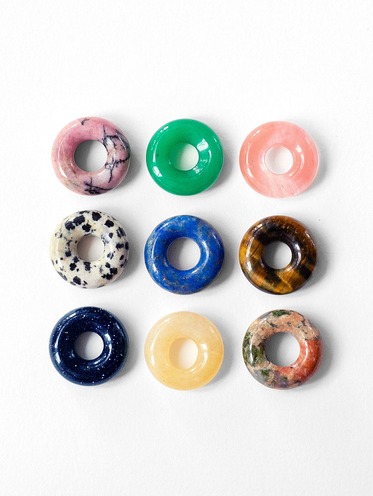 Mini Donut Hoops, Silver - Polka Dot