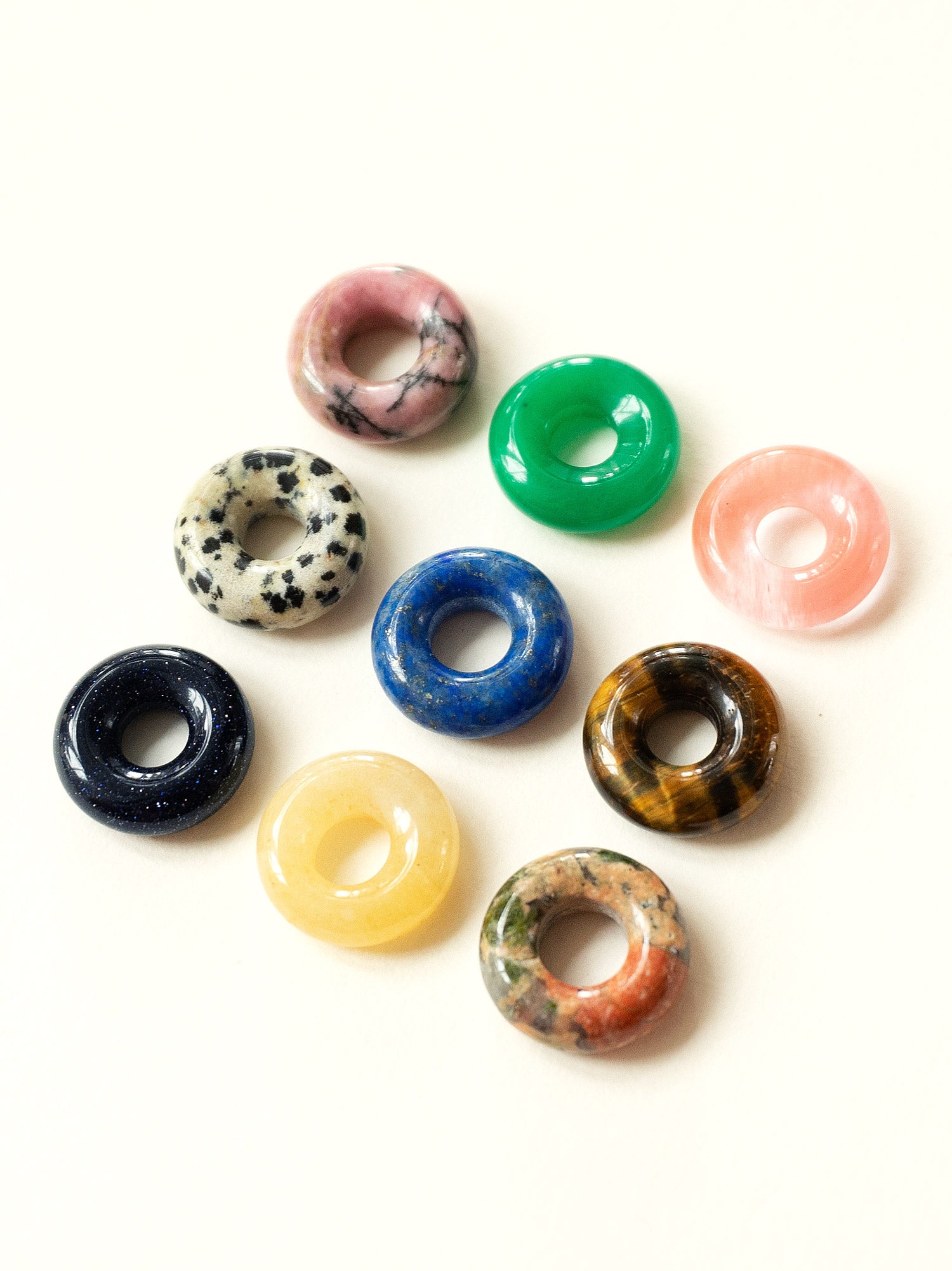Mini Donut Hoops, Silver - Lapis Lazuli