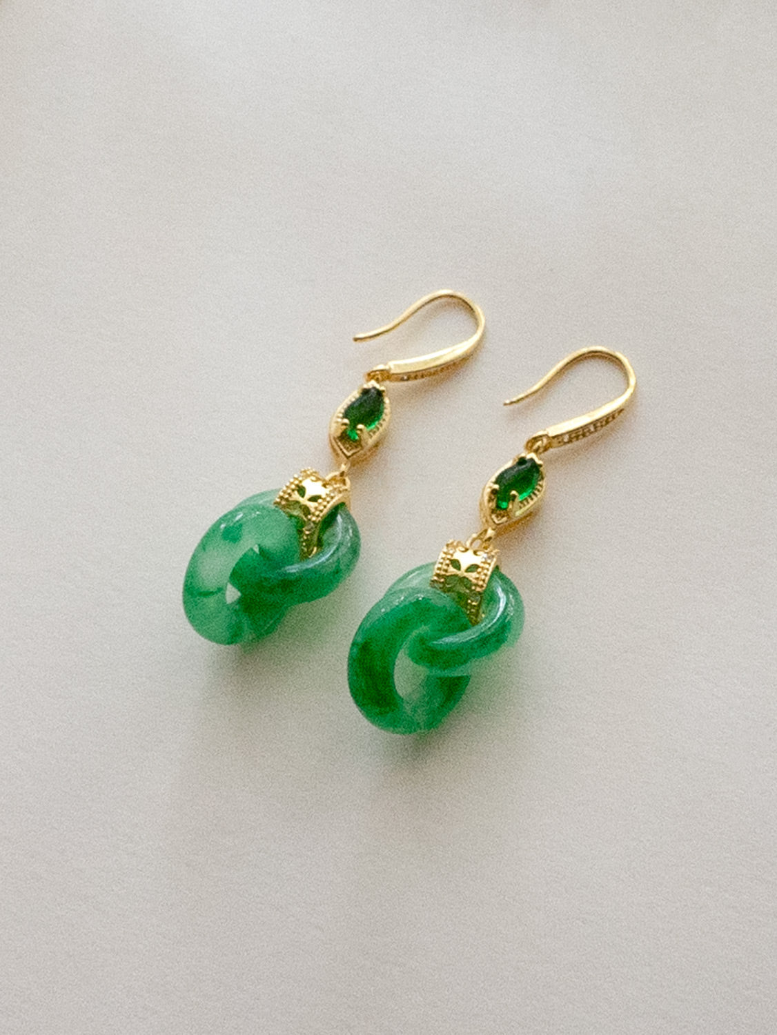 Monarchy Infinity Jade Earrings 2