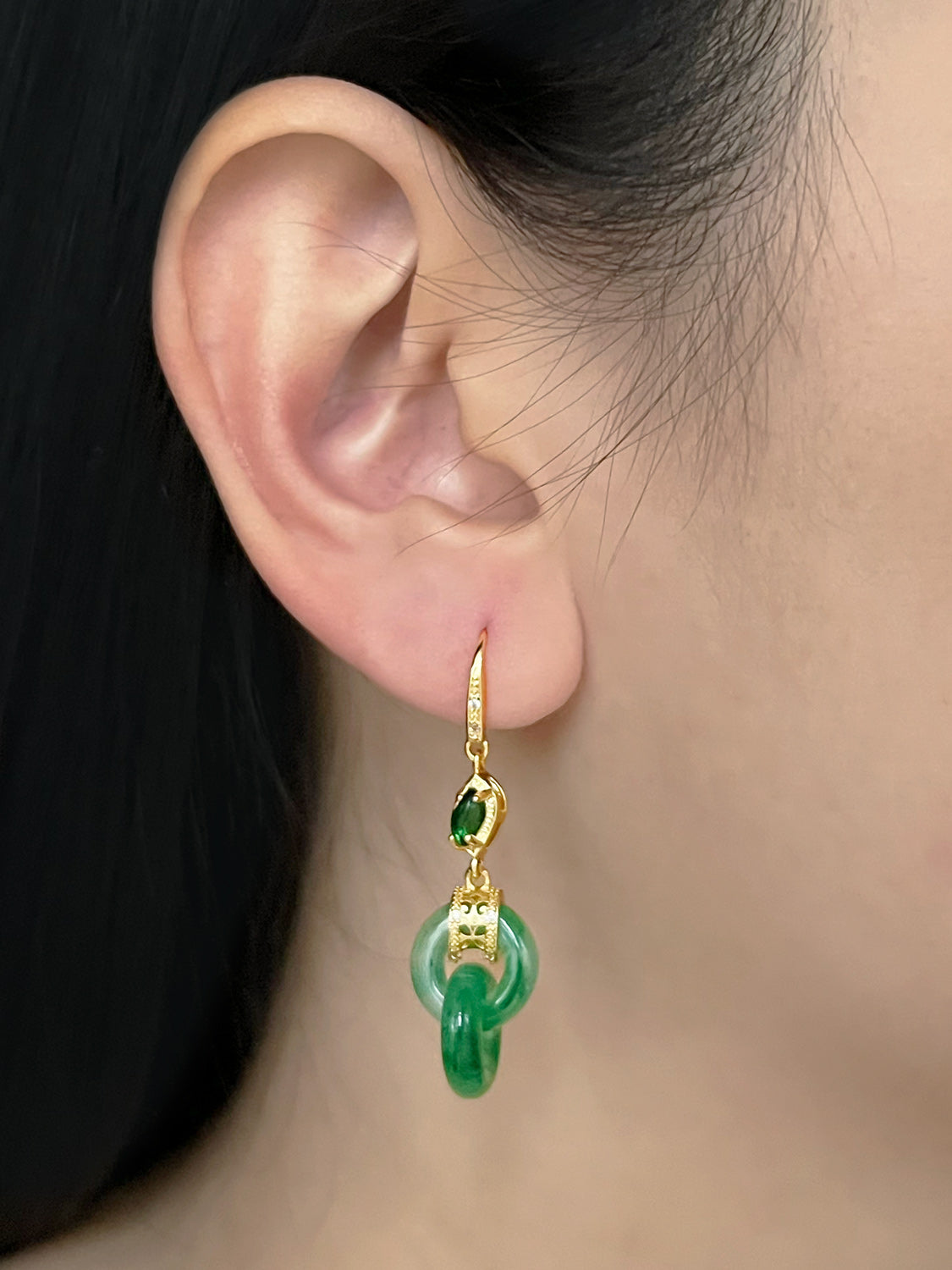 Monarchy Infinity Jade Earrings