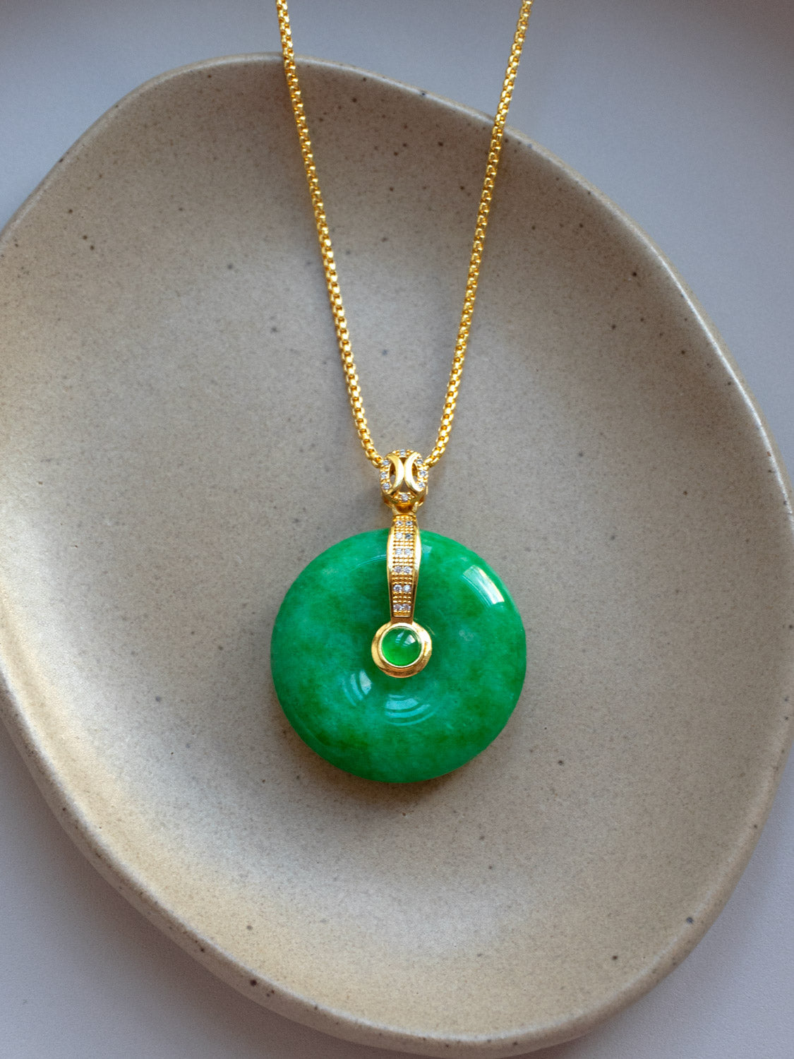 Mother of Jade Chunky Necklace
