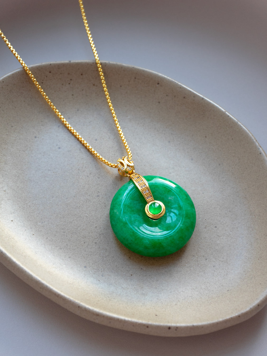 Mother of Jade Chunky Necklace2