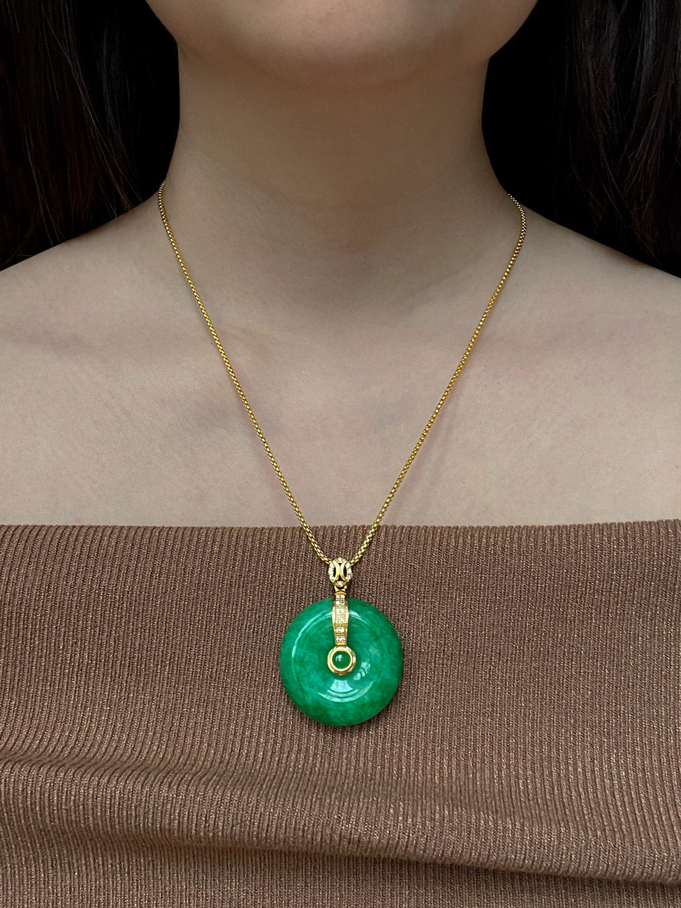 Mother of Jade Chunky Necklace