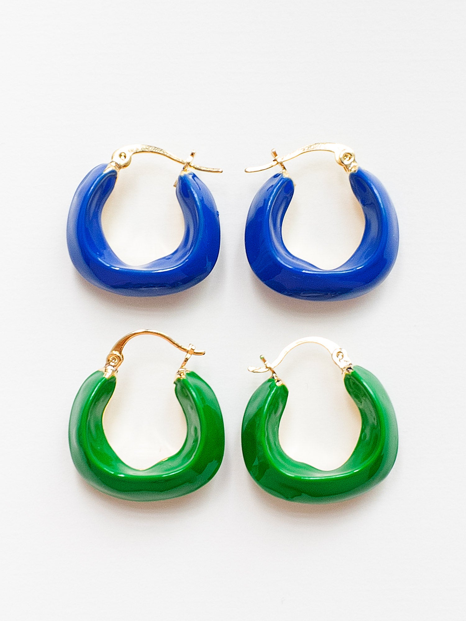 Oracle Enamel Hoops - Green