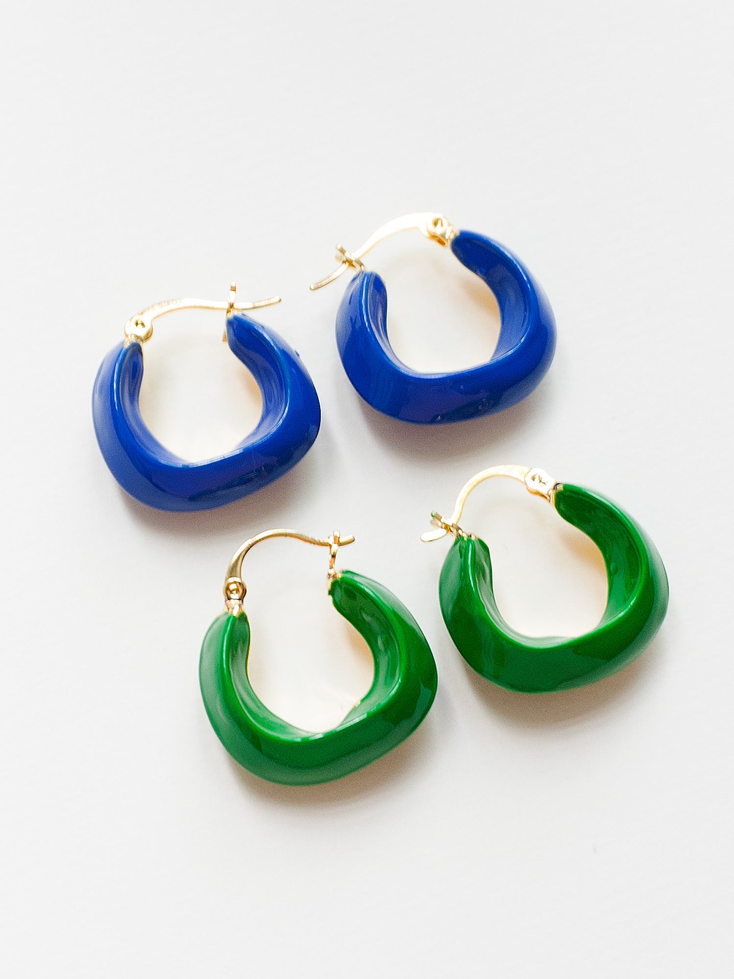 Oracle Enamel Hoops - Green