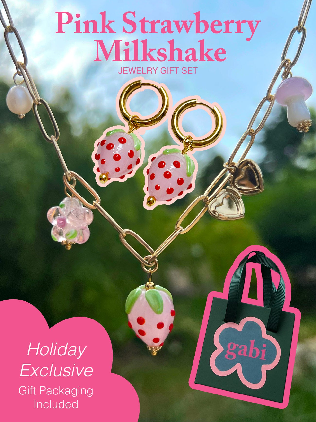 PINK STRAWBERRY MILKSHAKE Gift Set