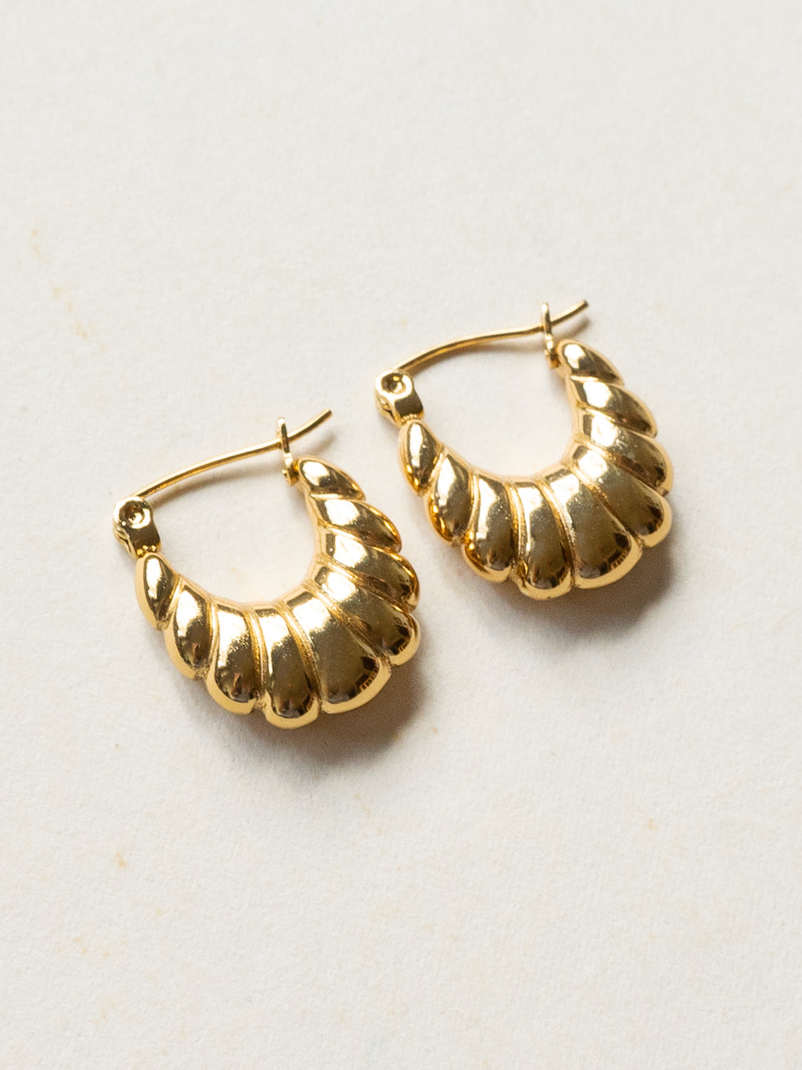 Petal Hoops - Stainless Steel, Gold