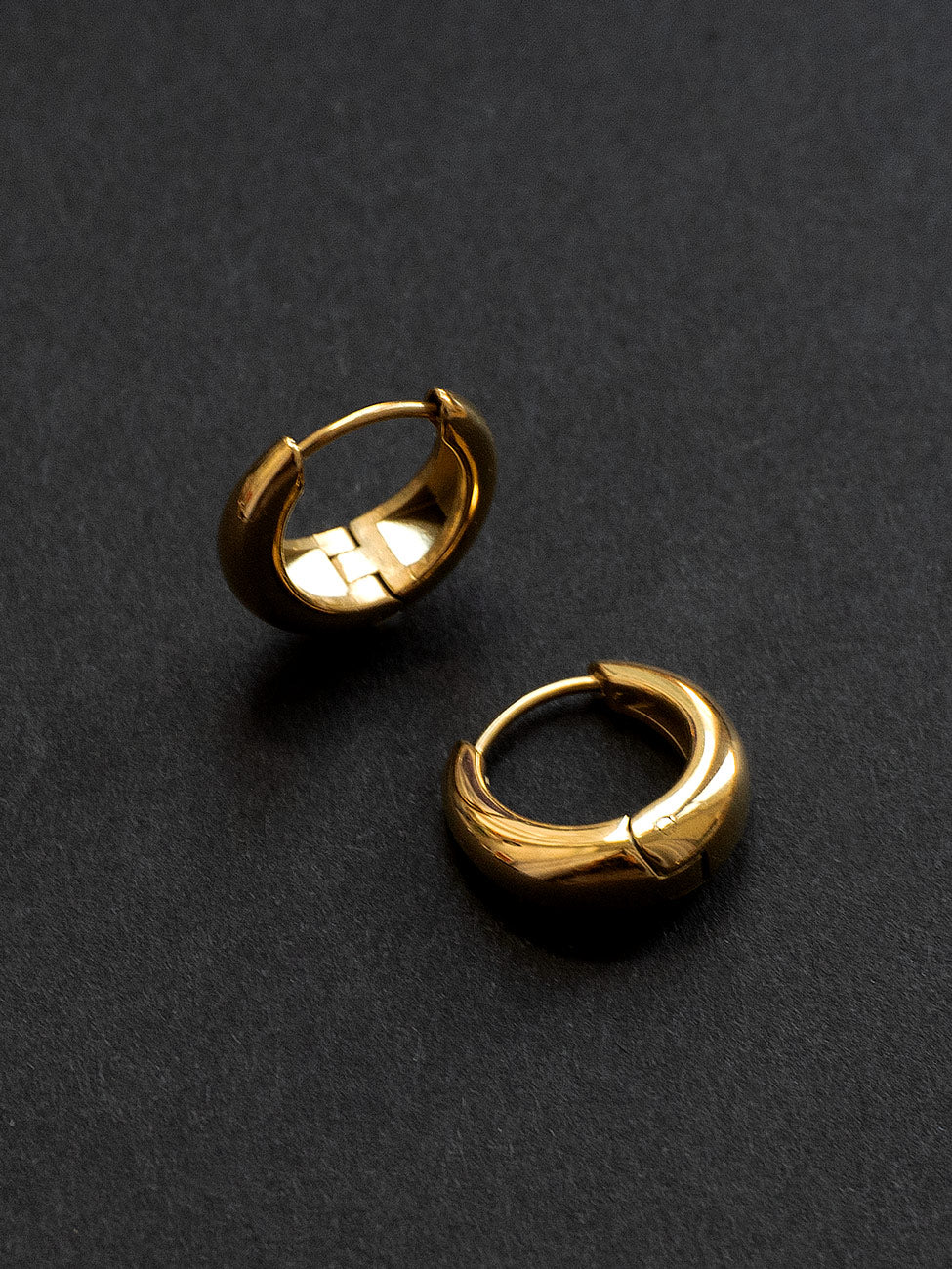 Petite Chunky Hoops  Stainless Steel   Silver Gold2