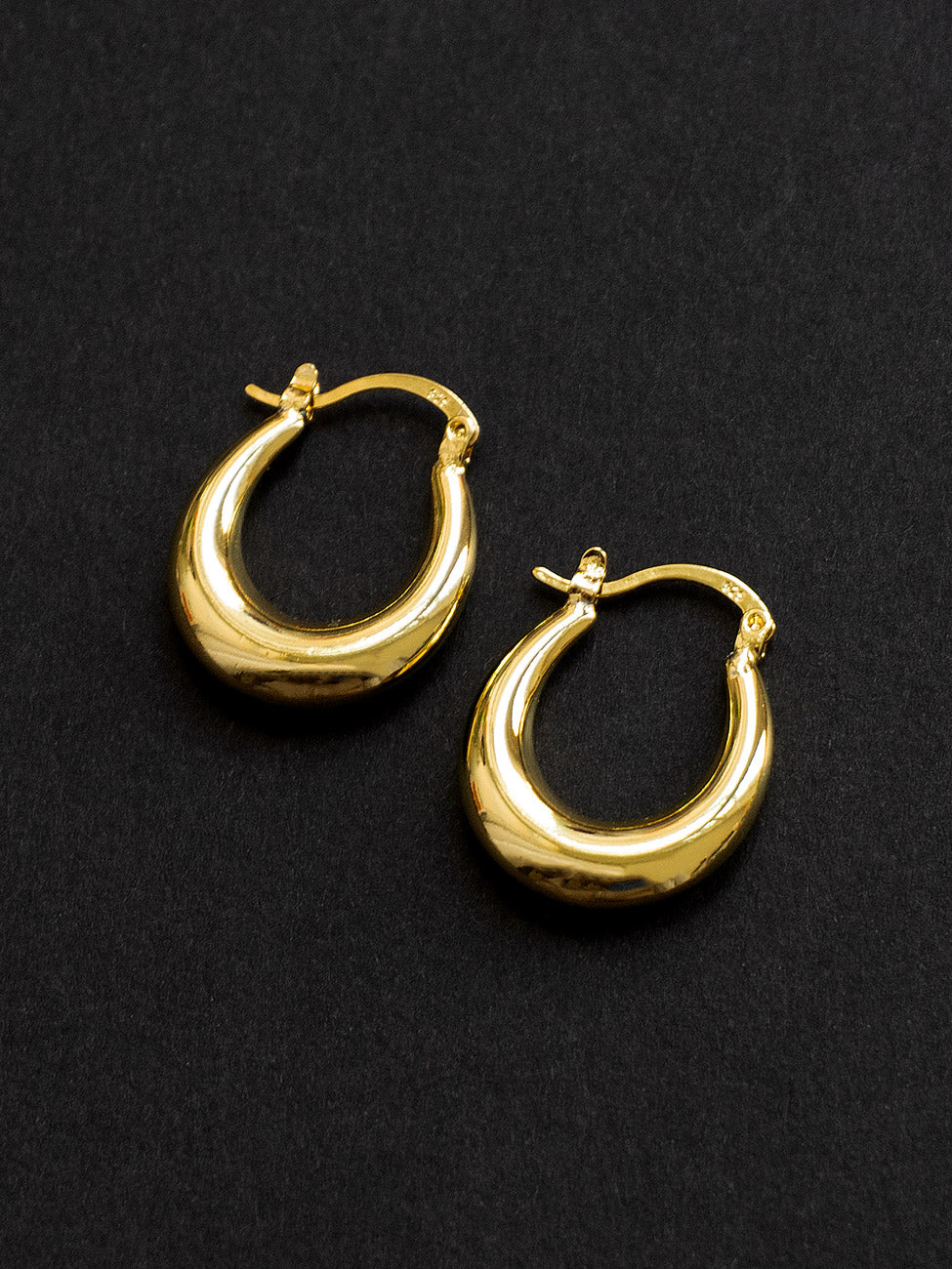 Petite Oval Hoops  Stainless Steel2