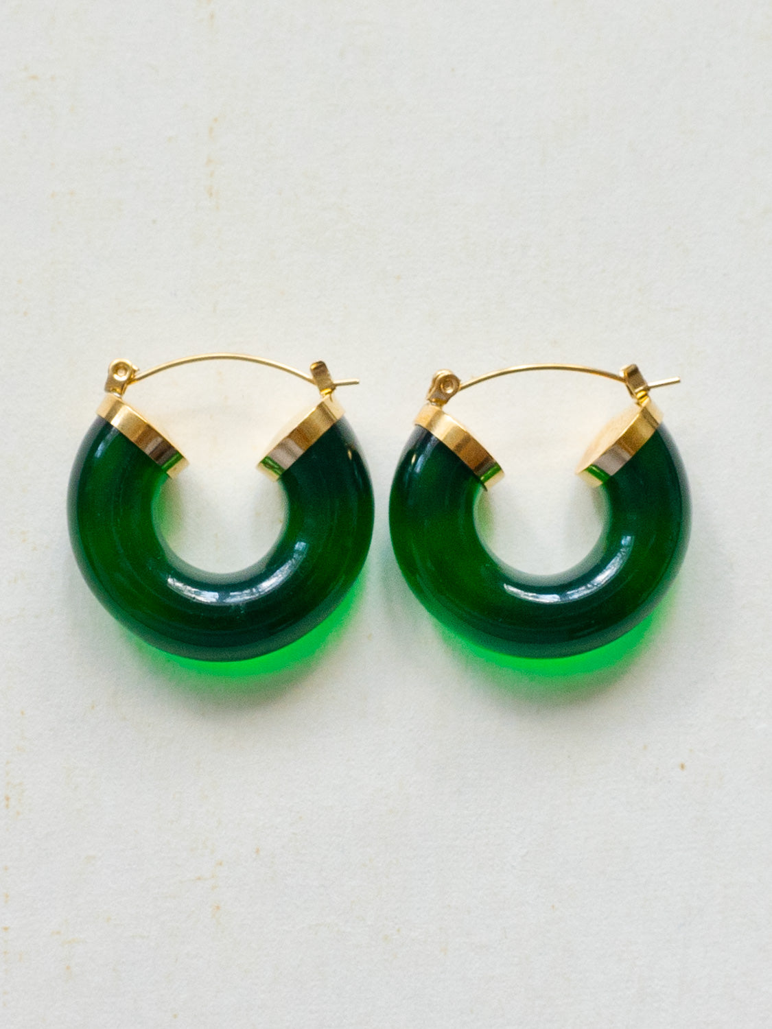 Round Resin Hoops - Dark Green