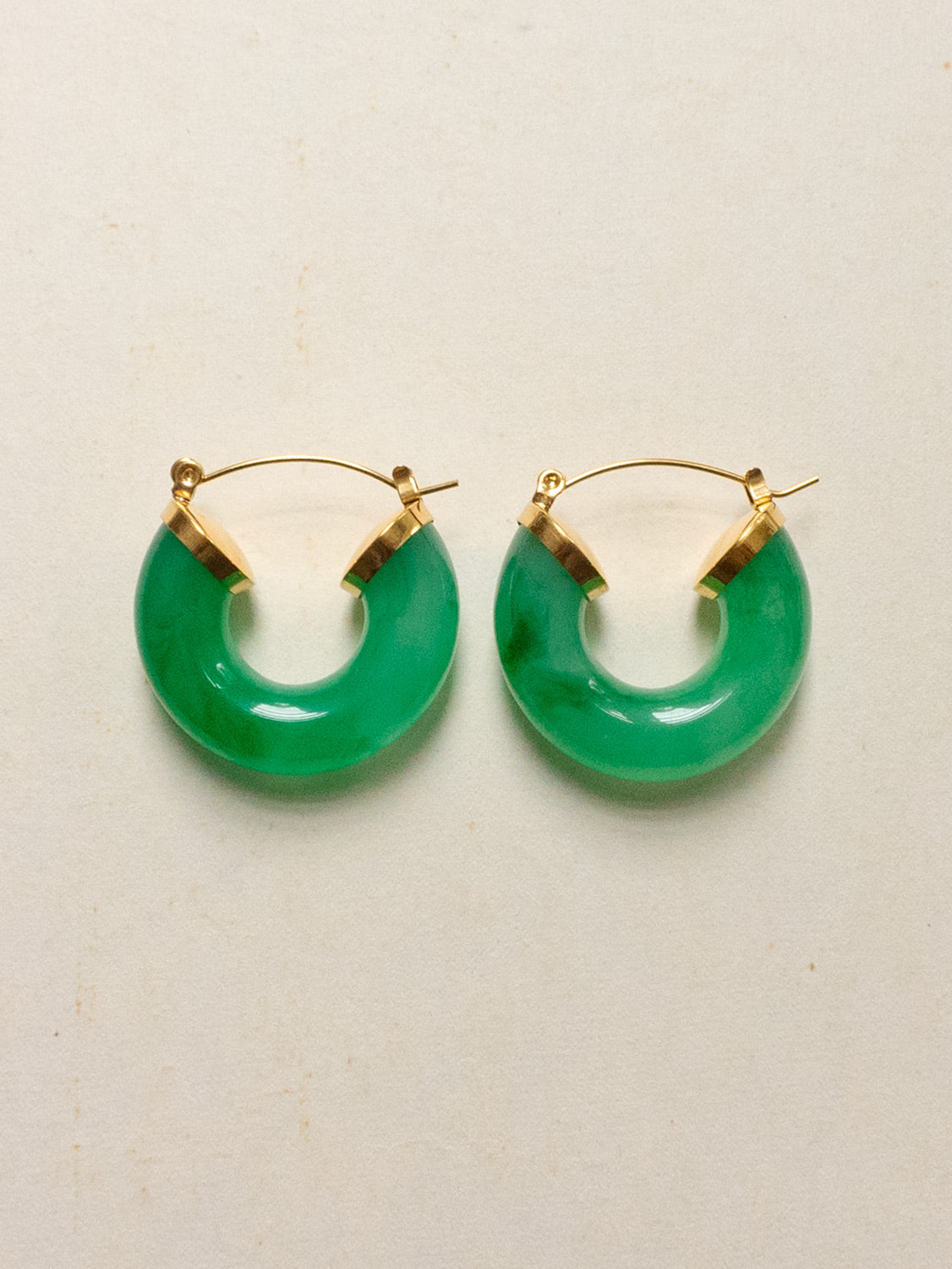 Round Resin Hoops - Jade Green