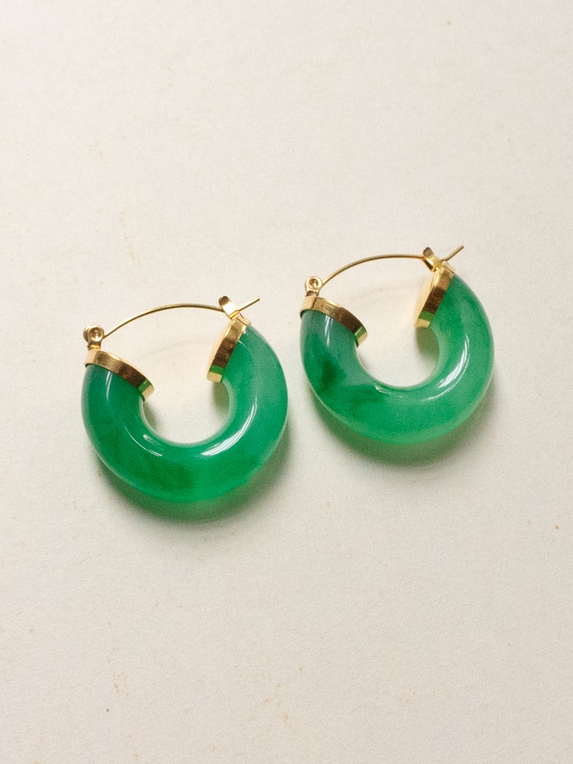 Round Resin Hoops   Jade Green2