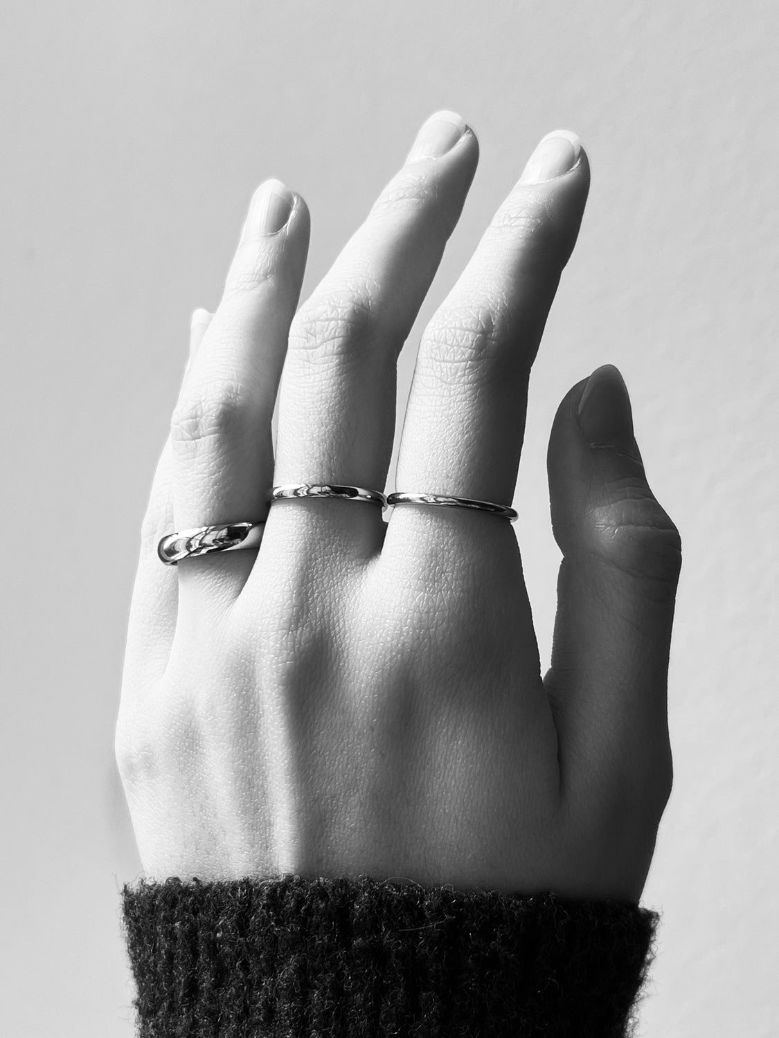 Thin Stackable Silver Ring, Stainless Steel 1.5mm