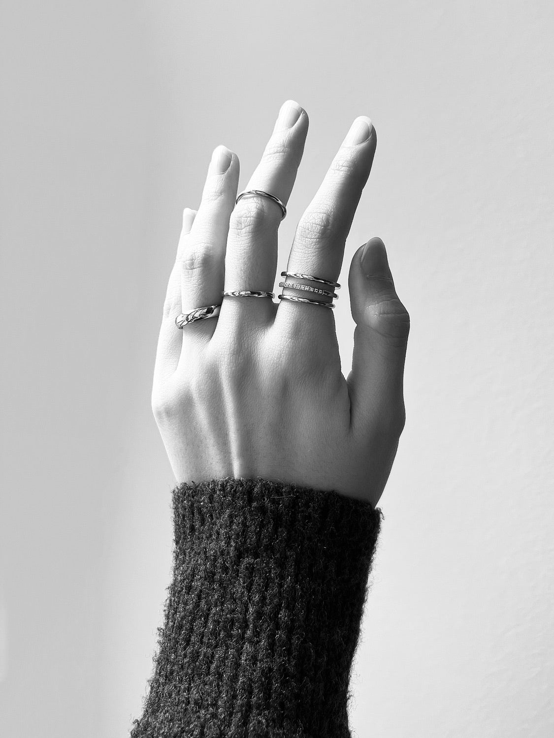 Thin Stackable Silver Ring, Stainless Steel 1.5mm