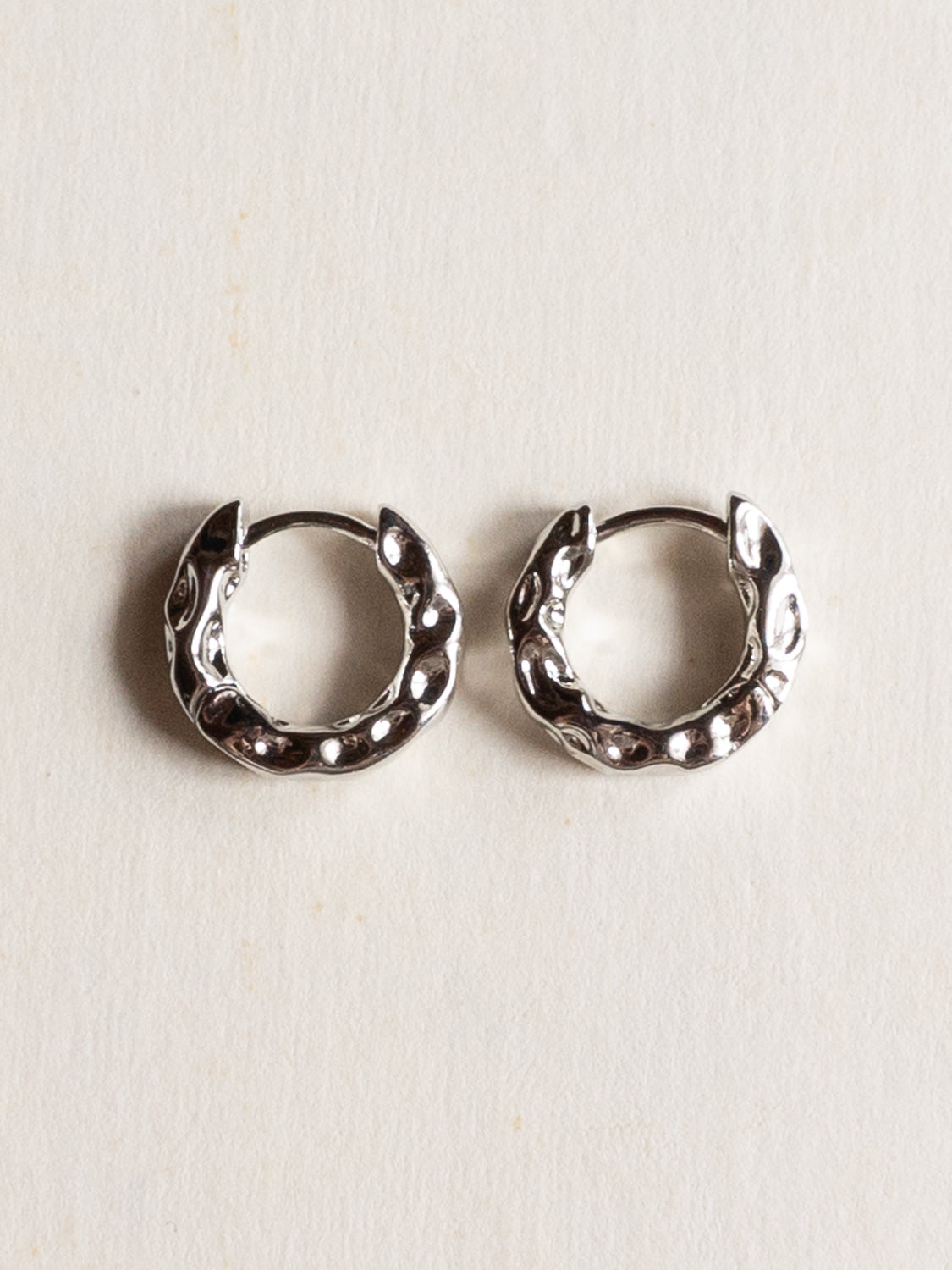 Textured Hoops   Silver1