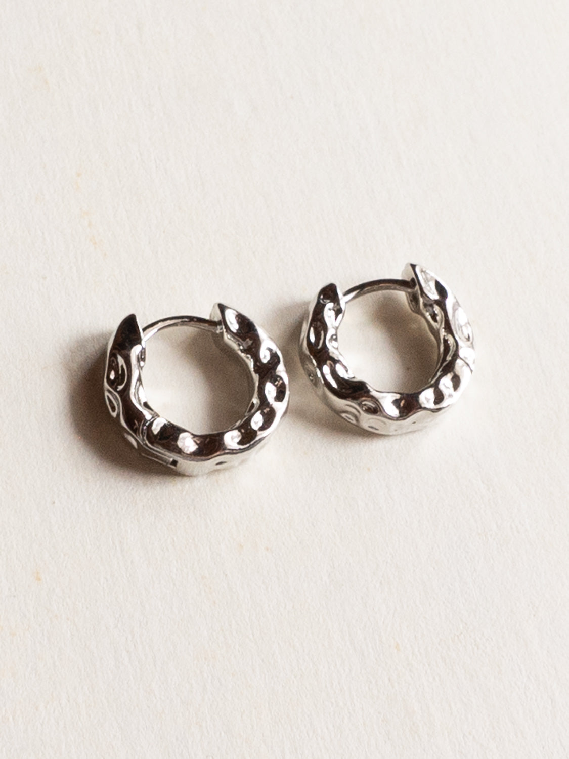 Textured Hoops   Silver2