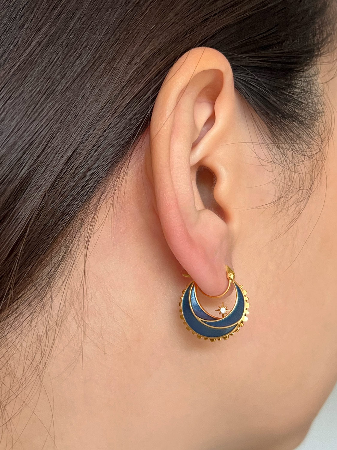 The Journey Beyond Hoop Earrings - Blue