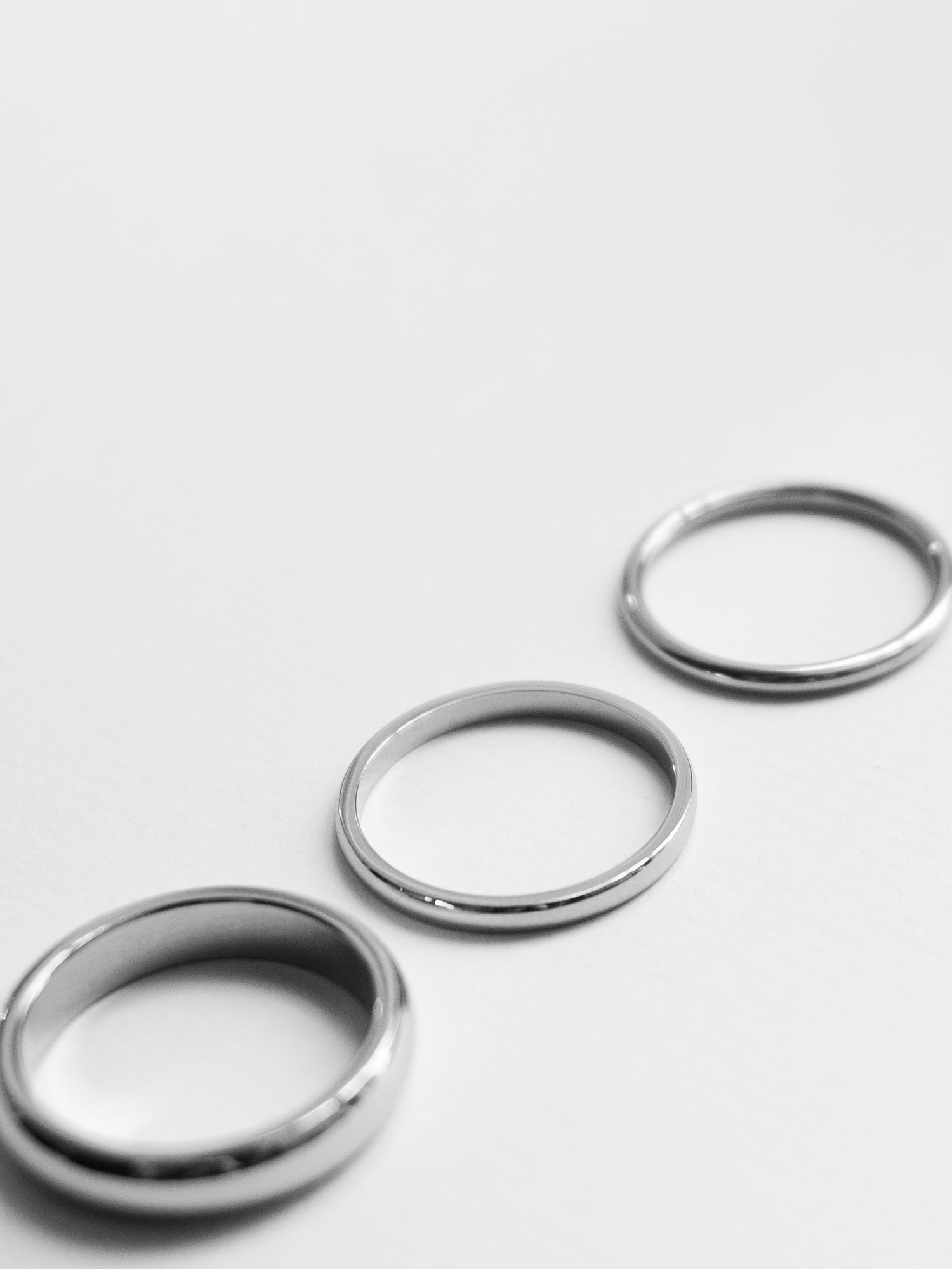 Thin Stackable Silver Ring, Stainless Steel 1.5mm